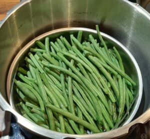 Haricots à l'italienne avec steak à cheval