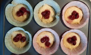 Muffins griottes amandes