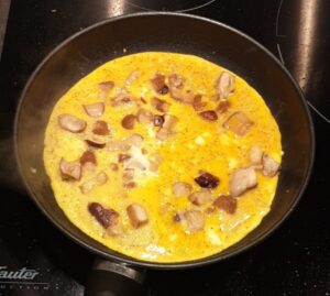 Omelette aux cèpes surgelés