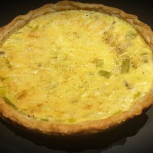 Quiche aux poireaux et champignons