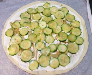 Tarte à la courgette et mozzarella