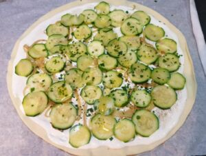 Tarte à la courgette et mozzarella