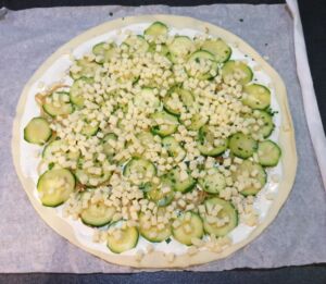 Tarte à la courgette et mozzarella