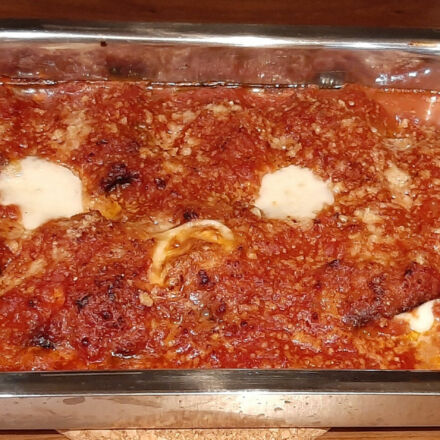 Gratin aubergines roulées à la mozzarella