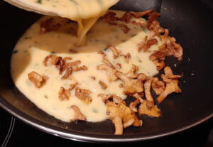 Omelette aux girolles