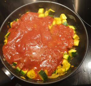 Gratin de courgettes sauce tomate mozzarella