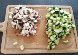 Poêlée courgettes champignons