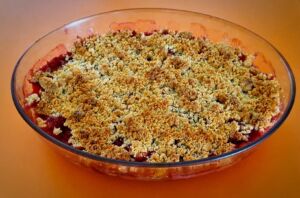 Crumble pommes fraises