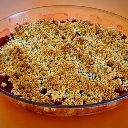 Crumble pommes fraises