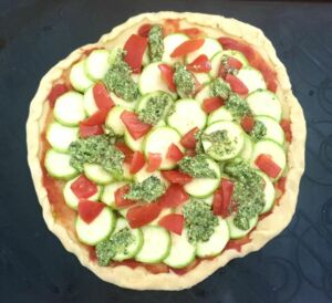 Tarte à la courgette et au pesto