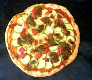 Tarte à la courgette et au pesto