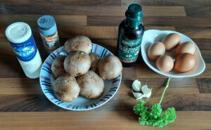 Omelette aux champignons de Paris frais