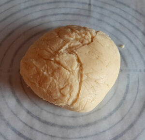 Tarte à la rhubarbe et mangues caramélisées au miel sur pâte sucrée