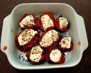 Aubergines au four gratinées