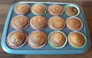 Muffins à la rhubarbe et aux framboises extra moelleux