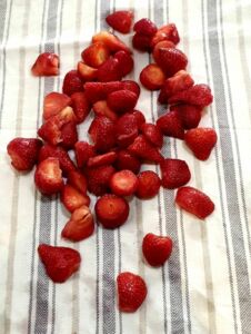 Sorbet à la fraise et au basilic