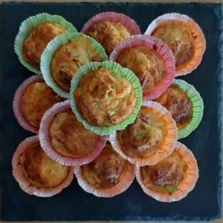 Muffins pommes de terre courgettes jambon