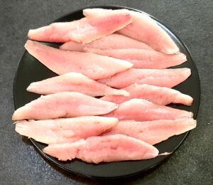 Rougets frits et poêlée de champignons