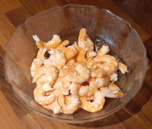 Crevettes ail et lait de coco