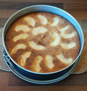 Gâteau aux pommes et polenta