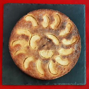 Gâteau aux pommes et polenta