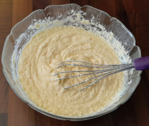 Gâteau aux pommes et polenta