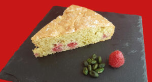 Gâteau pistache framboise