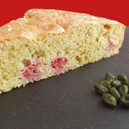 Gâteau pistache framboise