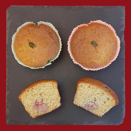 Muffins pistache framboise