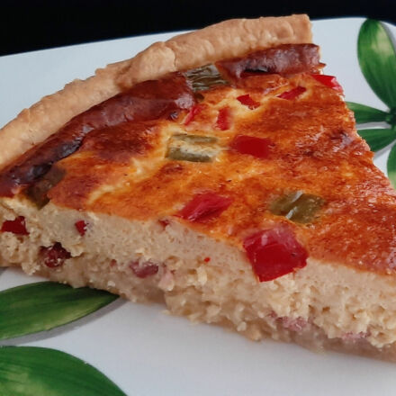 Quiche poivrons et lardons