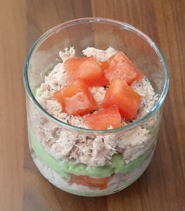 Verrine avocat thon tomate