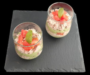 Verrine avocat thon tomate