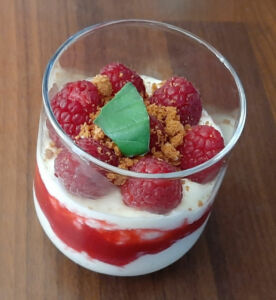 Verrines framboises mascarpone