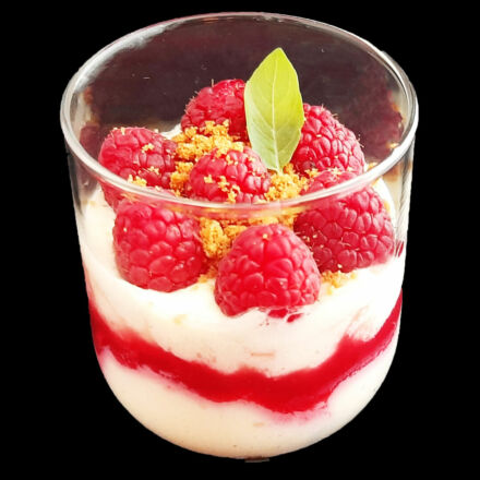 Verrines framboises mascarpone