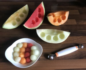 Brochettes apéro melons