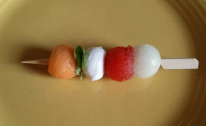 Brochettes apéro melons