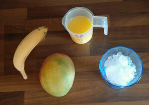 Smoothie mangue banane orange