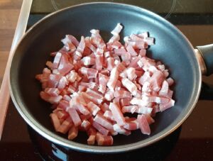 Cake aux poivrons et lardons