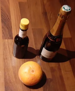 Coupe de champagne au fruit