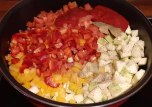 Tourte viande hachée et légumes