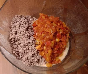 Tourte viande hachée et légumes