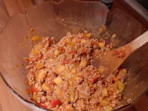 Tourte viande hachée et légumes