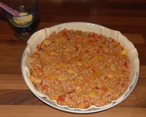 Tourte viande hachée et légumes