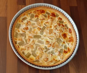 Tarte rhubarbe pommes