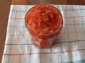 Confiture fraise rhubarbe