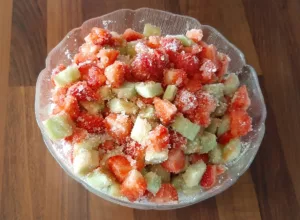 Confiture fraise rhubarbe