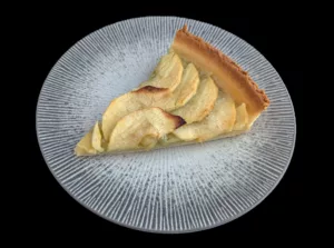 Tarte aux pommes avec compote rhubarbe