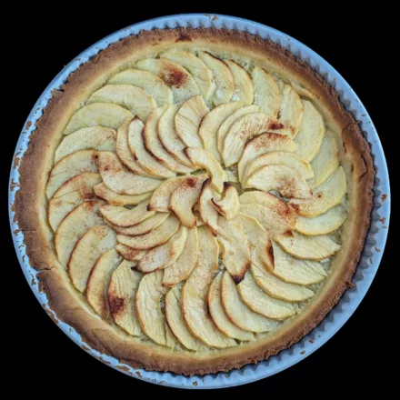 Recette tarte aux pommes compote rhubarbe