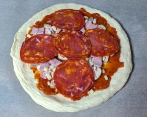 Pizza au chorizo